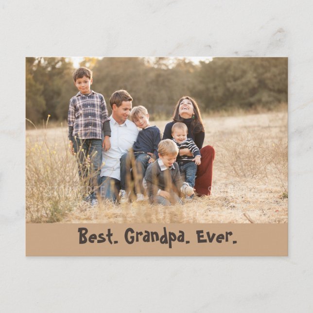 Carte Postale Meilleure photo de Grand-Père (Devant)