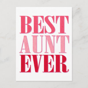 Carte Postale Meilleure Tante Jamais Rose Texte
