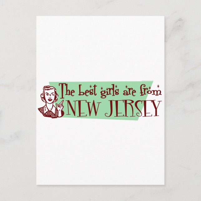 Carte Postale Meilleures filles sont du New Jersey (Devant)