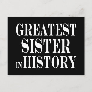 Carte Postale Meilleures soeurs Plus grande soeur de l'histoire