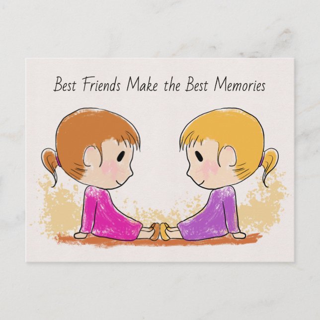 Carte Postale Meilleurs amis Faites les meilleurs souvenirs cart (Devant)