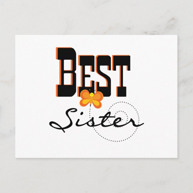 Carte Postale Meilleurs T-shirts et cadeaux de Soeurs (Devant)