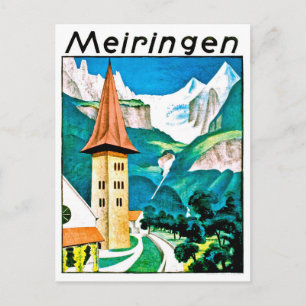 Carte Postale Meiringen, village, Suisse, voyage vintage