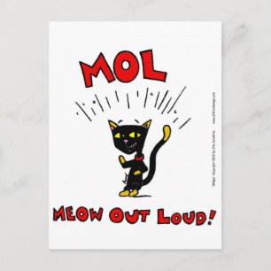 Carte postale Mel "MOL : MEOW OUD LOUD"