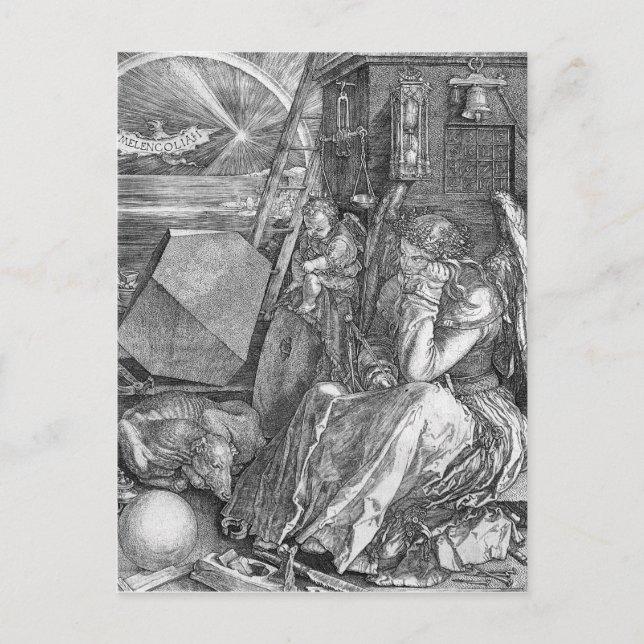 Carte Postale Melancholia par Albrecht Durer (Devant)