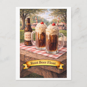 Carte Postale Mélange de bière de racine (Série de nourriture am