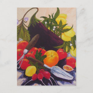 Carte Postale Mélange de fruits et de légumes
