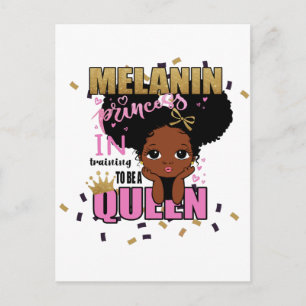 Carte Postale Melanin Princess Training To Be Queen Lilibet Cade