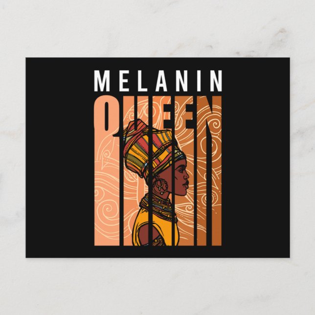 Carte Postale Melanin Queen Black History Mois afro-américain (Devant)