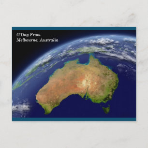 Carte Postale Melbourne Australie de l'espace