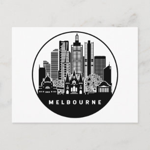 Carte Postale Melbourne Australie Skyline