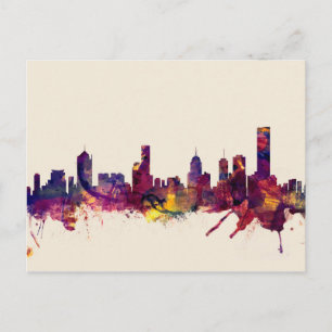 Carte Postale Melbourne Australie Skyline