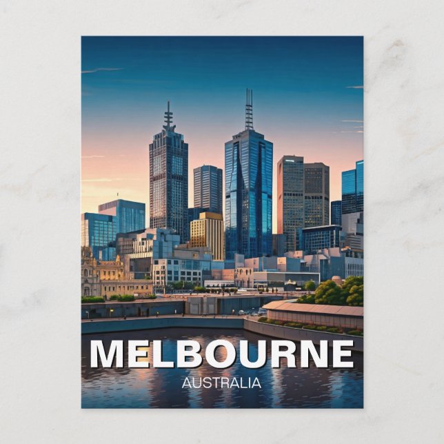 Carte Postale Melbourne Australie Skyline Travel (Devant)