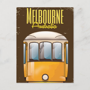 Carte Postale Melbourne Tram Australie poster de voyage vintage