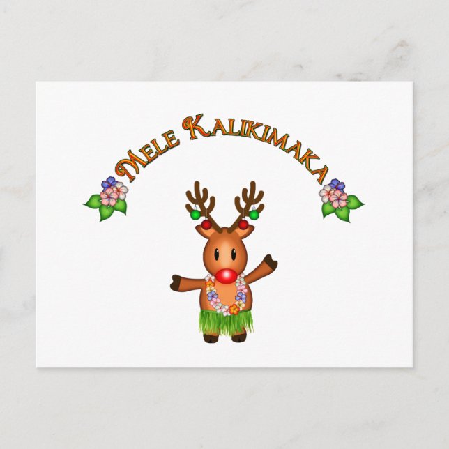 Carte Postale Mele Kalikimaka Deer (Devant)