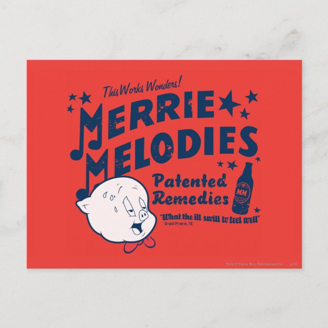 Carte Postale MÉLODIESMC Porky MERRIE 2 (Devant)