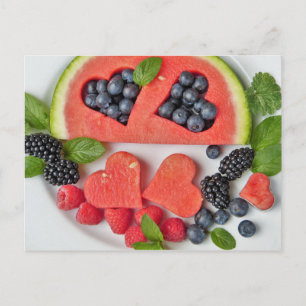carte postale melon et baies