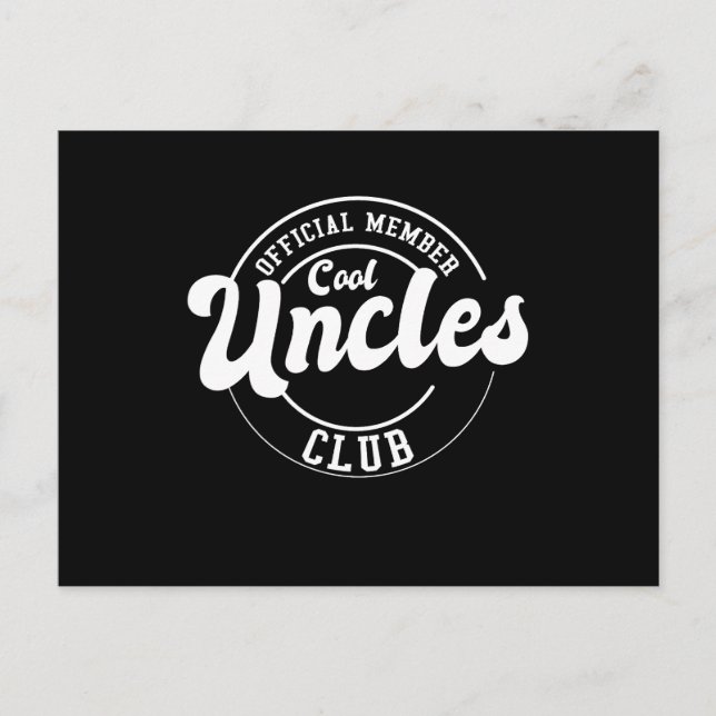 Carte Postale Membre officiel du club des oncles cool Fête des p (Devant)