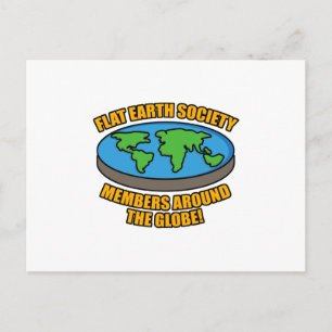 Carte Postale Membres de la société Terre plate