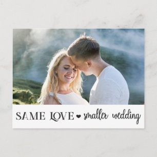 Carte Postale Même amour petit mariage réduit photo simple