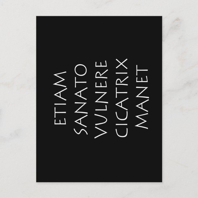 Carte Postale Même après la guérison d'une blessure, la cicatric (Devant)