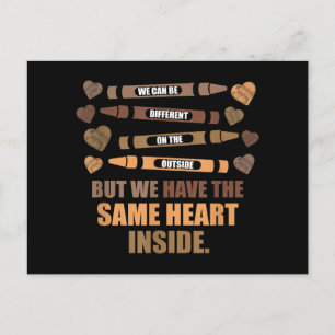 Carte Postale Même coeur Noir Mois d'Histoire Africaine Américai