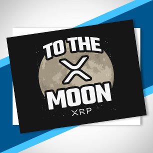 Carte Postale Mème Crypto - XRP To The Moon - XRP Cryptomonnaie