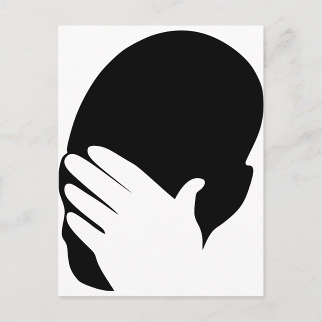 Carte Postale Mème Facepalm (Devant)