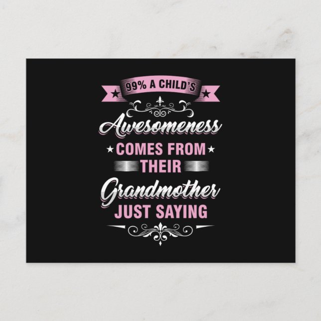 Carte Postale Mémé Nana Mamie Drôle Cadeau Familial Grand-mère 9 (Devant)