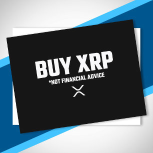 Carte Postale Mème XRP Crypto Pas Conseil Financier Avertissemen