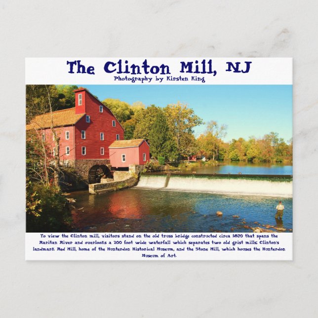 Carte Postale mémoire 1 135, The Clinton Mill, NJ, Photographie. (Devant)