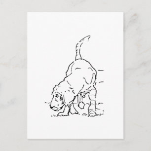 Carte Postale Mémoire d'amour pour les chiens, illustration de B