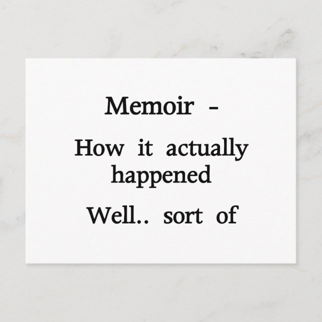 Carte Postale Mémoires Comment c'est arrivé (Devant)