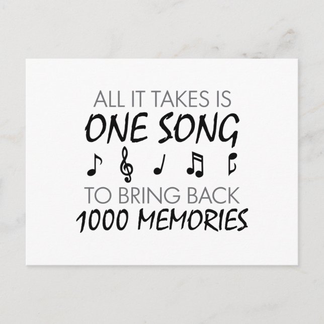 Carte Postale Mémoires de musique (Devant)
