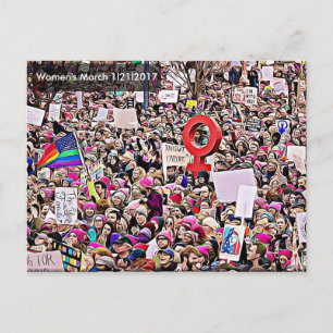 Carte postale Mémorabilia de la marche des femmes