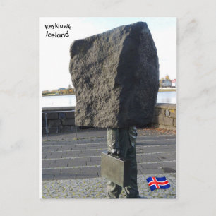Carte Postale Mémorial Bureaucrat inconnu, Reykjavik, Islande