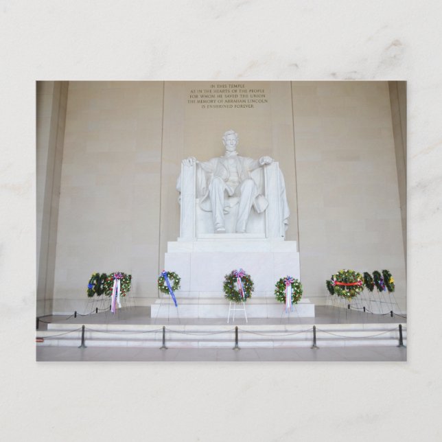 Carte Postale Mémorial de Lincoln. (Devant)