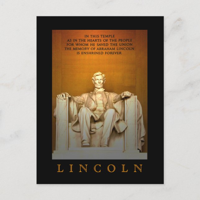 Carte Postale Mémorial de Lincoln (Devant)