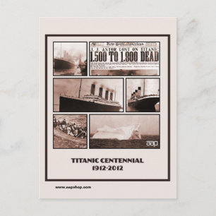 Carte Postale Mémorial du centenaire Titanic 1912-2012