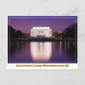 Carte Postale Mémorial Jefferson de Washington DC avec cerisier