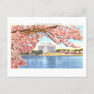 Carte Postale Mémorial Jefferson vintage, Washington, DC,