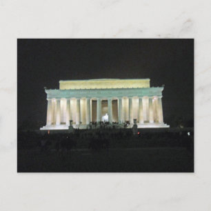 Carte Postale Mémorial Lincoln la nuit Washington DC 002