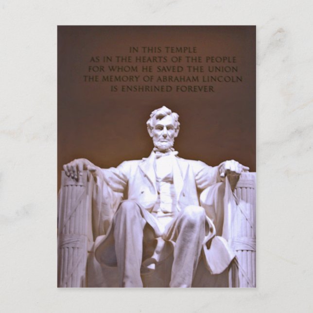 Carte Postale Mémorial Lincoln n° 1 (Devant)