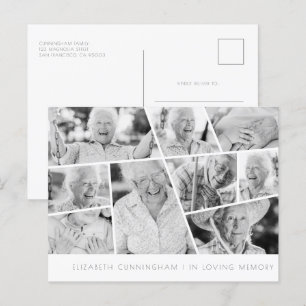 Carte Postale Memorial Modern Simple Chic 9 Photo Collage