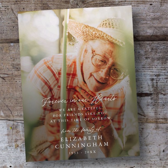 Carte Postale Mémorial Moderne Simple À jamais dans nos cœurs Ph (Créateur téléchargé)