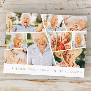 Carte Postale Mémorial Moderne Simple Chic 9 Collage de Photos