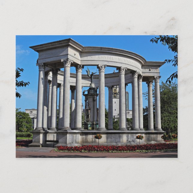 Carte Postale Mémorial national de guerre du pays de Galles Cath (Devant)