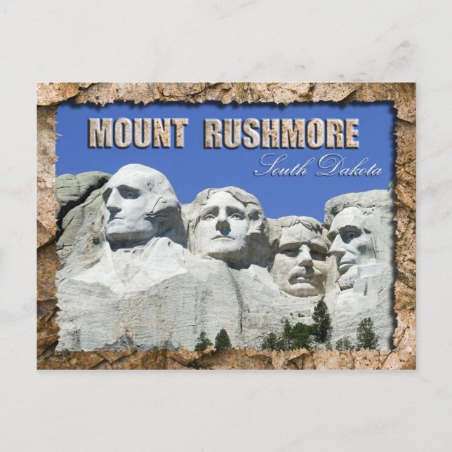 Carte Postale Mémorial national du Mont Rushmore, Dakota du Sud (Devant)