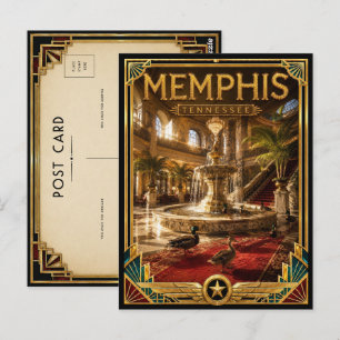 Carte Postale Memphis Tennessee Art Déco Vintage Âge d'Or