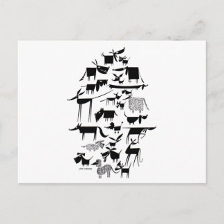 Carte Postale Ménagerie de chiens